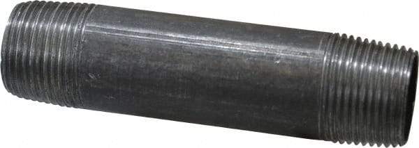 Value Collection - Schedule 40, 3/4" Diam x 4" Long Steel Black Pipe Nipple - Threaded - USA Tool & Supply