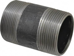 B&K Mueller - Schedule 40, 2-1/2" Diam x 4" Long Steel Black Pipe Nipple - Threaded - USA Tool & Supply
