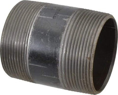 B&K Mueller - Schedule 40, 3" Diam x 4" Long Steel Black Pipe Nipple - Threaded - USA Tool & Supply