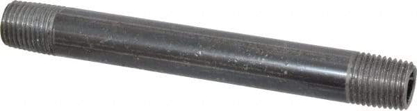 Value Collection - Schedule 40, 1/4" Diam x 4-1/2" Long Steel Black Pipe Nipple - Threaded - USA Tool & Supply