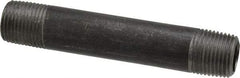 Value Collection - Schedule 40, 1/2" Diam x 4-1/2" Long Steel Black Pipe Nipple - Threaded - USA Tool & Supply