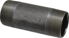 B&K Mueller - Schedule 40, 1-1/2" Diam x 4-1/2" Long Steel Black Pipe Nipple - Threaded - USA Tool & Supply