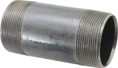 Value Collection - Schedule 40, 2" Diam x 4-1/2" Long Steel Black Pipe Nipple - Threaded - USA Tool & Supply