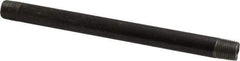 Value Collection - Schedule 40, 1/8" Diam x 5" Long Steel Black Pipe Nipple - Threaded - USA Tool & Supply