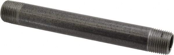 Value Collection - Schedule 40, 3/8" Diam x 5" Long Steel Black Pipe Nipple - Threaded - USA Tool & Supply