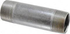 Value Collection - Schedule 40, 1-1/4" Diam x 5" Long Steel Black Pipe Nipple - Threaded - USA Tool & Supply