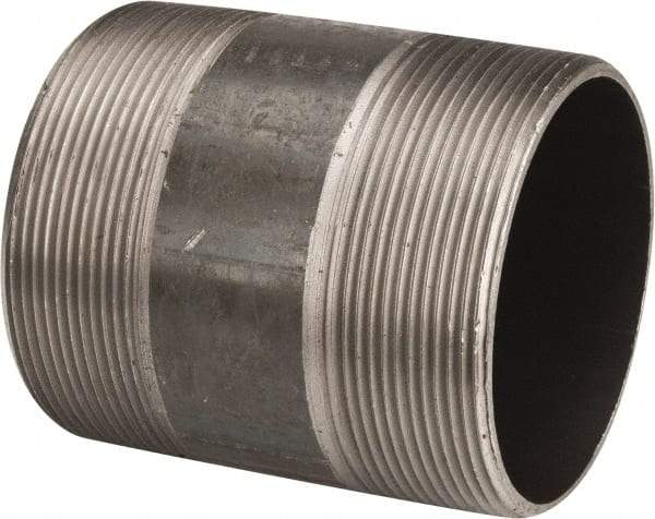 B&K Mueller - Schedule 40, 4" Diam x 5" Long Steel Black Pipe Nipple - Threaded - USA Tool & Supply