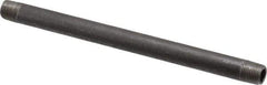 Value Collection - Schedule 40, 1/8" Diam x 5-1/2" Long Steel Black Pipe Nipple - Threaded - USA Tool & Supply