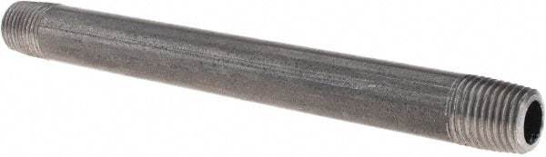 Value Collection - Schedule 40, 1/4" Diam x 5-1/2" Long Steel Black Pipe Nipple - Threaded - USA Tool & Supply