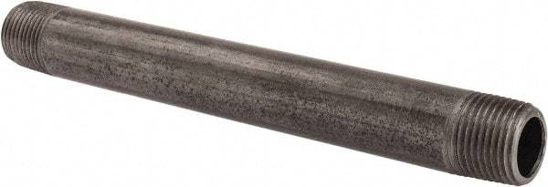 Value Collection - Schedule 40, 3/8" Diam x 5-1/2" Long Steel Black Pipe Nipple - Threaded - USA Tool & Supply