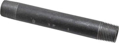 Value Collection - Schedule 40, 1/2" Diam x 5-1/2" Long Steel Black Pipe Nipple - Threaded - USA Tool & Supply