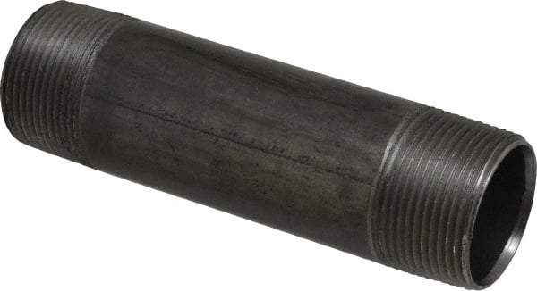 Value Collection - Schedule 40, 1-1/4" Diam x 5-1/2" Long Steel Black Pipe Nipple - Threaded - USA Tool & Supply