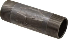 B&K Mueller - Schedule 40, 1-1/2" Diam x 5-1/2" Long Steel Black Pipe Nipple - Threaded - USA Tool & Supply