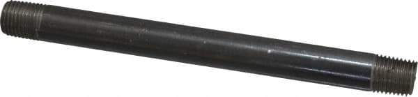 Value Collection - Schedule 40, 1/4" Diam x 6" Long Steel Black Pipe Nipple - Threaded - USA Tool & Supply