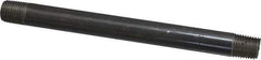 Value Collection - Schedule 40, 1/4" Diam x 6" Long Steel Black Pipe Nipple - Threaded - USA Tool & Supply