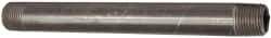 Value Collection - Schedule 40, 3/8" Diam x 6" Long Steel Black Pipe Nipple - Threaded - USA Tool & Supply