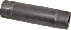 Value Collection - Schedule 40, 1-1/4" Diam x 6" Long Steel Black Pipe Nipple - Threaded - USA Tool & Supply