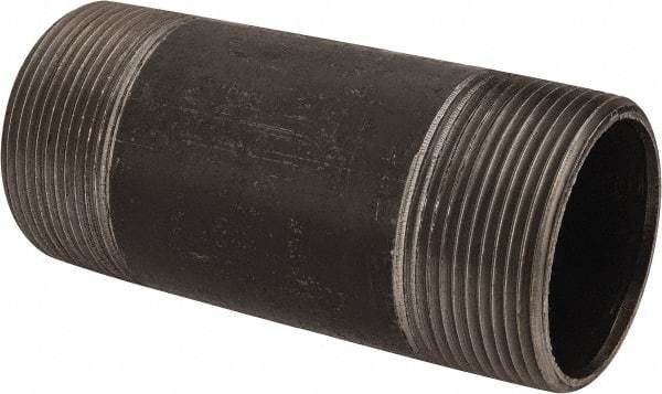 B&K Mueller - Schedule 40, 2-1/2" Diam x 6" Long Steel Black Pipe Nipple - Threaded - USA Tool & Supply