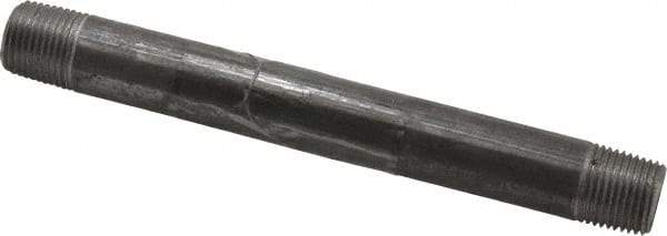 B&K Mueller - Schedule 40, 1/2" Diam x 7" Long Steel Black Pipe Nipple - Threaded - USA Tool & Supply