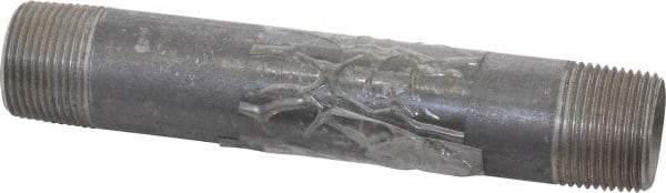 B&K Mueller - Schedule 40, 1" Diam x 7" Long Steel Black Pipe Nipple - Threaded - USA Tool & Supply