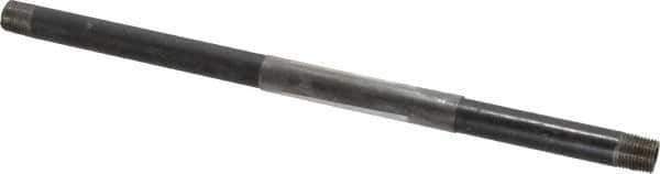 Value Collection - Schedule 40, 1/8" Diam x 8" Long Steel Black Pipe Nipple - Threaded - USA Tool & Supply