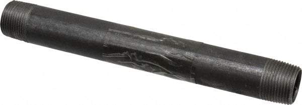 Value Collection - Schedule 40, 3/4" Diam x 8" Long Steel Black Pipe Nipple - Threaded - USA Tool & Supply