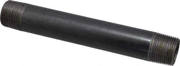 Value Collection - Schedule 40, 1" Diam x 8" Long Steel Black Pipe Nipple - Threaded - USA Tool & Supply