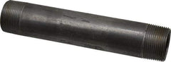 B&K Mueller - Schedule 40, 1-1/4" Diam x 8" Long Steel Black Pipe Nipple - Threaded - USA Tool & Supply