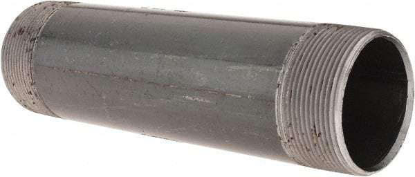 B&K Mueller - Schedule 40, 2" Diam x 8" Long Steel Black Pipe Nipple - Threaded - USA Tool & Supply