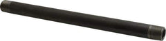 Value Collection - Schedule 40, 3/8" Diam x 9" Long Steel Black Pipe Nipple - Threaded - USA Tool & Supply