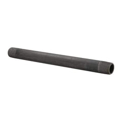 B&K Mueller - Schedule 40, 1/2" Diam x 9" Long Steel Black Pipe Nipple - Threaded - USA Tool & Supply