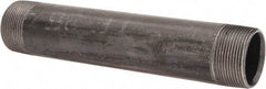 B&K Mueller - Schedule 40, 1-1/2" Diam x 9" Long Steel Black Pipe Nipple - Threaded - USA Tool & Supply