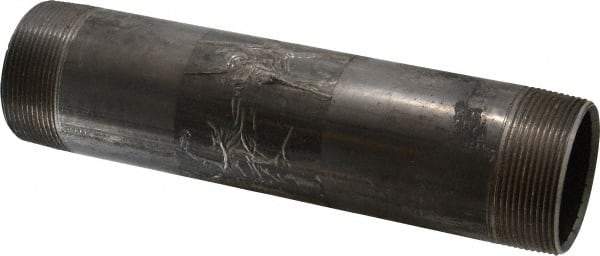 B&K Mueller - Schedule 40, 2" Diam x 9" Long Steel Black Pipe Nipple - Threaded - USA Tool & Supply