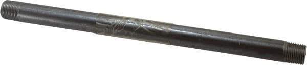 Value Collection - Schedule 40, 3/8" Diam x 10" Long Steel Black Pipe Nipple - Threaded - USA Tool & Supply