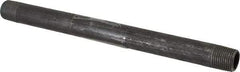 Value Collection - Schedule 40, 1/2" Diam x 10" Long Steel Black Pipe Nipple - Threaded - USA Tool & Supply