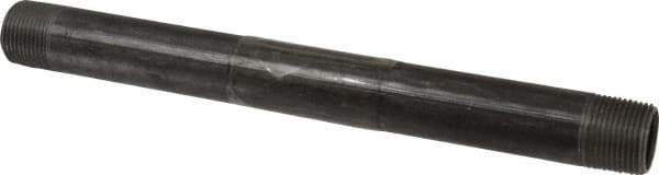 B&K Mueller - Schedule 40, 3/4" Diam x 10" Long Steel Black Pipe Nipple - Threaded - USA Tool & Supply