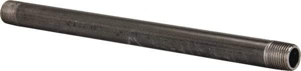 B&K Mueller - Schedule 40, 1/2" Diam x 11" Long Steel Black Pipe Nipple - Threaded - USA Tool & Supply