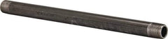 B&K Mueller - Schedule 40, 1/2" Diam x 11" Long Steel Black Pipe Nipple - Threaded - USA Tool & Supply