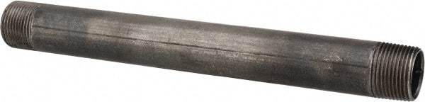 B&K Mueller - Schedule 40, 1" Diam x 11" Long Steel Black Pipe Nipple - Threaded - USA Tool & Supply