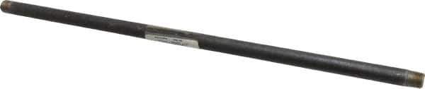 B&K Mueller - Schedule 40, 1/8" Diam x 12" Long Steel Black Pipe Nipple - Threaded - USA Tool & Supply