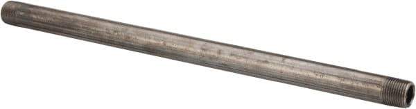 B&K Mueller - Schedule 40, 3/8" Diam x 12" Long Steel Black Pipe Nipple - Threaded - USA Tool & Supply