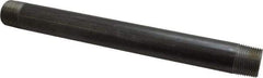 B&K Mueller - Schedule 40, 1" Diam x 12" Long Steel Black Pipe Nipple - Threaded - USA Tool & Supply