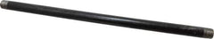 B&K Mueller - Schedule 40, 1/2" Diam x 18" Long Steel Black Pipe Nipple - Threaded - USA Tool & Supply