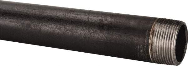 B&K Mueller - Schedule 40, 1-1/4" Diam x 18" Long Steel Black Pipe Nipple - Threaded - USA Tool & Supply