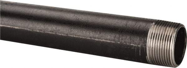 B&K Mueller - Schedule 40, 1-1/4" Diam x 36" Long Steel Black Pipe Nipple - Threaded - USA Tool & Supply