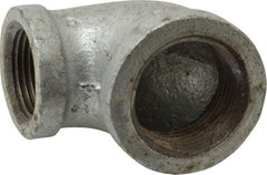 B&K Mueller - Class 150, 1 x 3/4" Galvanized Pipe 90° Reducing Elbow - Threaded, Malleable Iron - USA Tool & Supply