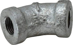 B&K Mueller - Class 150, 1/8" Galvanized Pipe 45° Elbow - Threaded, Malleable Iron - USA Tool & Supply