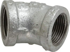 B&K Mueller - Class 150, 3/4" Galvanized Pipe 45° Elbow - Threaded, Malleable Iron - USA Tool & Supply