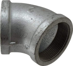 B&K Mueller - Class 150, 2" Galvanized Pipe 45° Elbow - Threaded, Malleable Iron - USA Tool & Supply