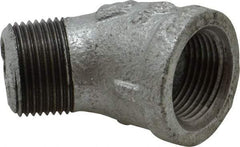B&K Mueller - Class 150, 3/4" Galvanized Pipe 45° Street Elbow - Threaded, Malleable Iron - USA Tool & Supply